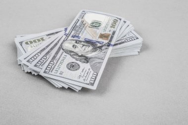 Amerikan Doları yığınları Grey kopya alanı ile
