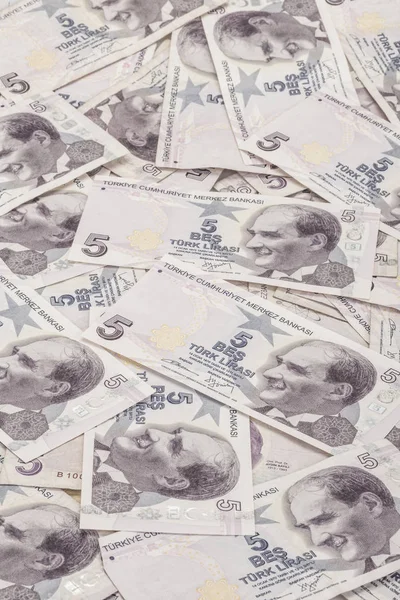 Background Turkish Lira Banknotes — Stock Photo, Image