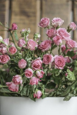 Arkaplan olarak pembe güller