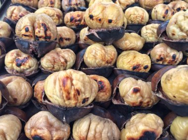 arka plan olarak kavrulmuş kestane