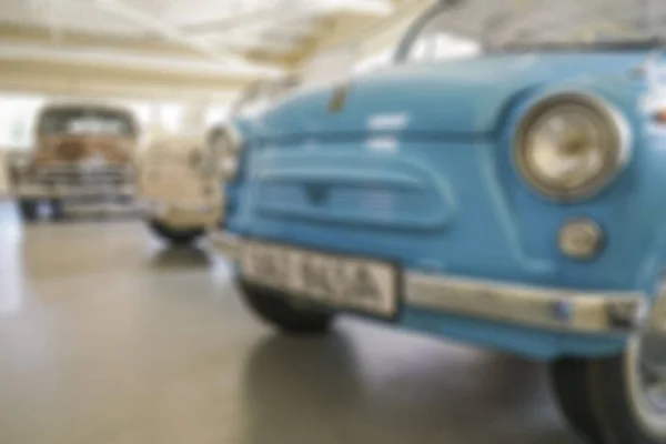 Θολή Φόντο Κλασικά Αυτοκίνητα Και Μαλακό Φωτισμό Αντίγραφο Χώρο — Φωτογραφία Αρχείου