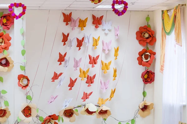 Sevgililer günü için dekore edilmiş Oda — Stok fotoğraf