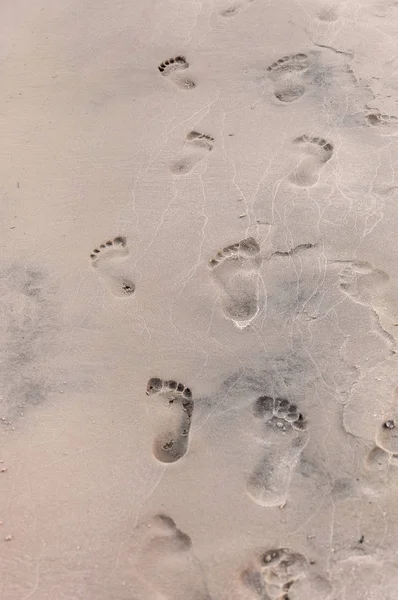 Foto von Fußabdrücken im Sand — Stockfoto