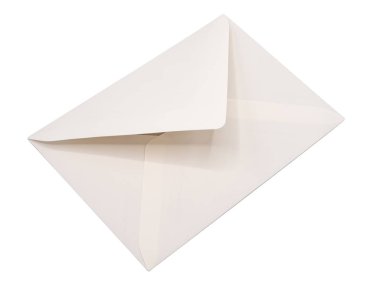 Beyaz arka plan üzerinde zarf yalıtım