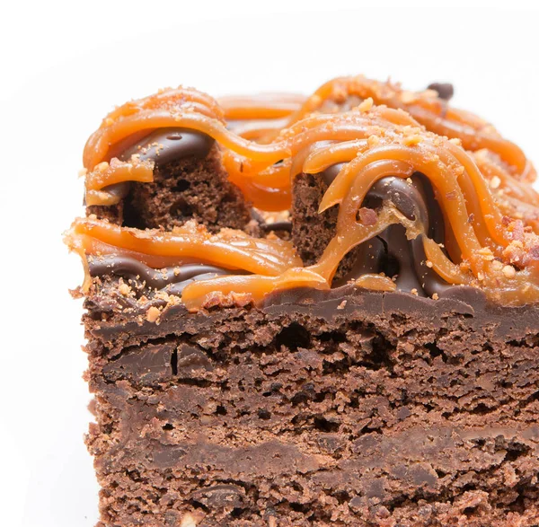 Chocolate cake close up — Stock Photo, Image