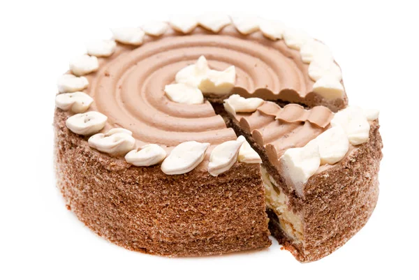 Csokoládé torta közelről — Stock Fotó