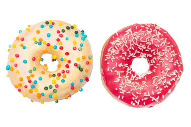 beyaz arkaplanda donut