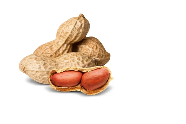 Peanuts isolated on white — Stock Photo, Image