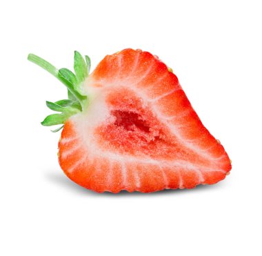 Çilek beyazda izole edilmiş