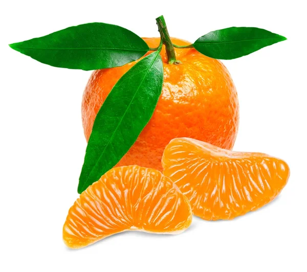 Mandarine isoliert auf Weiß — Stockfoto