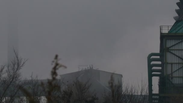 Planta Industrial Emisiones Las Tuberías Instalación — Vídeos de Stock