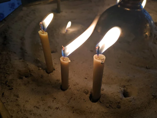 church candles. wax candles burn. candle fire