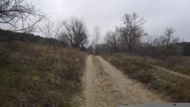 Droga Gruntowa Droga Piaskowa Rozciągająca Się Oddali — Wideo stockowe