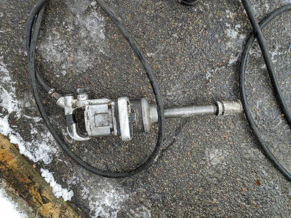Velho Martelo Pneumático Chave — Fotografia de Stock