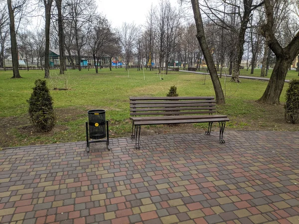 Benches Park Place Relax City Park — 스톡 사진