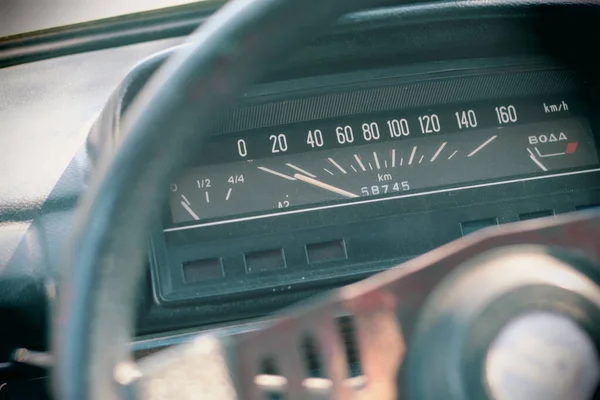 Speedometer Vintage Car Retro Car Salon — Stock Photo, Image