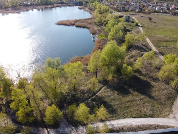 Beau Paysage Avec Une Rivière Rivage Rivière Haut — Photo