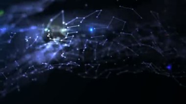 Teknolojileri. Arka plan ağ bağlantıları tel çerçeve web ile. Döngü sorunsuz imkanı.