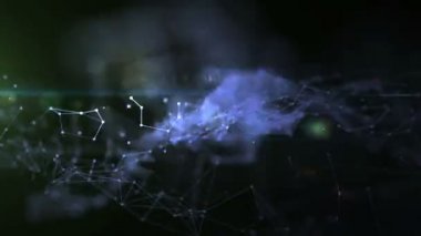 Teknolojileri. Arka plan ağ bağlantıları tel çerçeve web ile. Döngü sorunsuz imkanı.