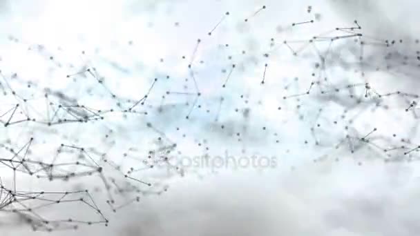 Technologies. Fond abstrait avec connexions plexus fil cadre web. Boucle sans couture . — Video