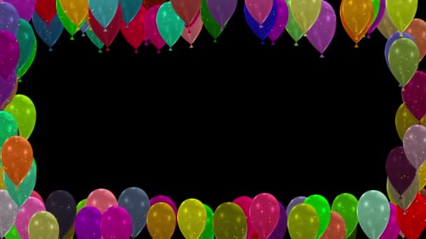Luftballons umrahmen voll — Stockvideo