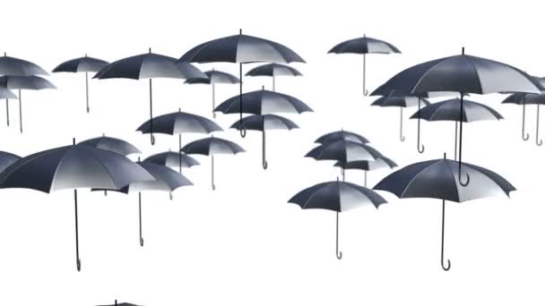 Абстрактні парасольки, що сяють на фоні повітряної петлі — стокове відео