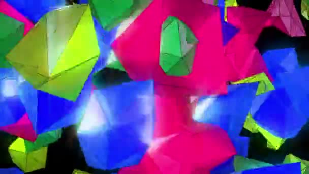 Abstrakte Low-Poly-Partikel-Schleife Hintergrund. voll hd 3d render — Stockvideo