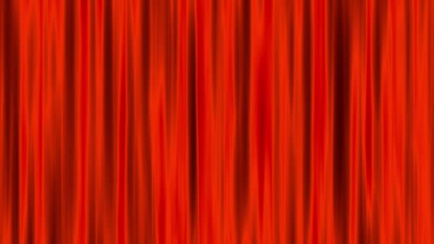 Red Curtains Animation Loop rendering 3d — Video Stock