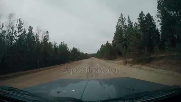 Suburban Road. Vista desde el parabrisas del coche. Full HD — Vídeos de Stock