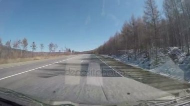 Banliyö yol. Araba cam görüntüleyin. Full Hd