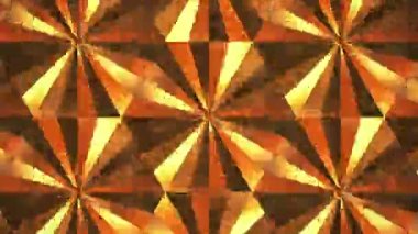 Altın Kaleidoscope döngü Backgrpund. 3D render
