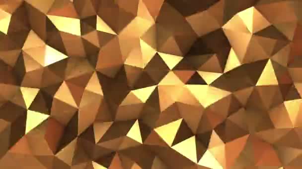 Abstract Low poly Gold background — Stock Video