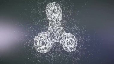 Pleksus Spinner kıpır döngü arka plan 3d render