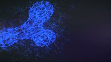Pleksus Spinner kıpır döngü arka plan 3d render 4k