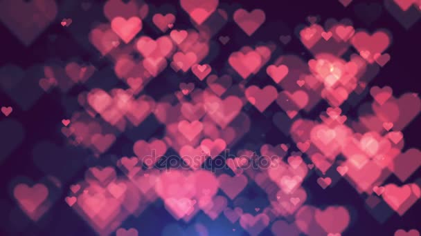 Coeur coloré Boucle Bokeh Happy Valentine Arrière-plan 