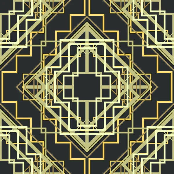 Art Deco Seamless Pattern Background. Vector — Stock Vector