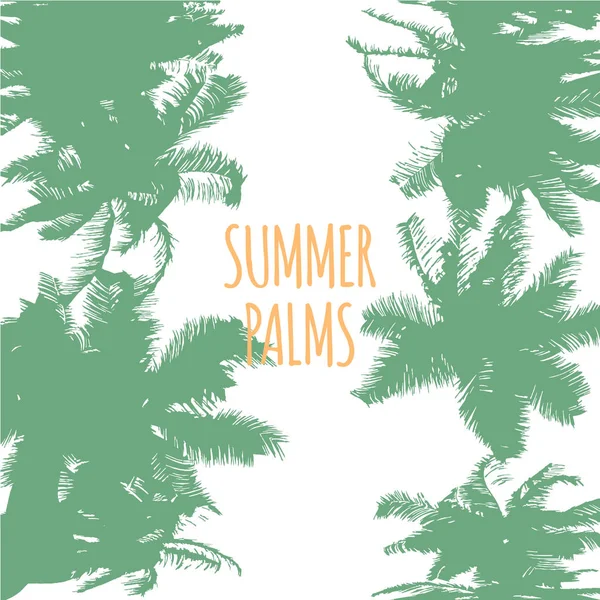 Abstract Colorful Summer Palms Background. Vector — Stock Vector