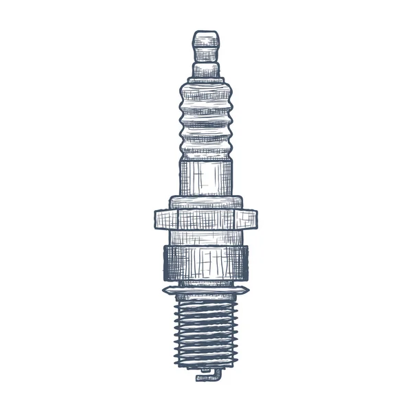 Spark Plug vetor logotipo modelo de design. Autopeças ou ícone de serviço de carro. Vetor — Vetor de Stock