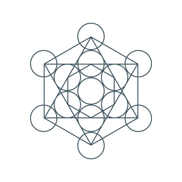 Blume des Lebens. heilige Geometrie. Symbol für Harmonie und Ausgeglichenheit. Vektor — Stockvektor