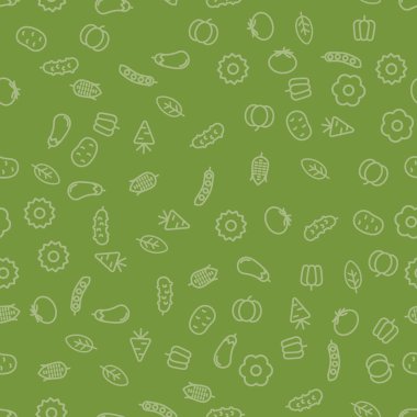 Basit sebze simgesi Seamless modeli. Vektör