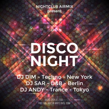 Dans partisi poster vektör arka plan şablonu parçacıklar, vurgu ve pembe ve mavi renklerde modern geometrik şekiller. Müzik etkinliği el ilanı veya afiş soyut. Vektör