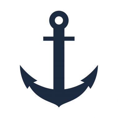 Beyaz arka plan üzerinde izole çapa. Vektör