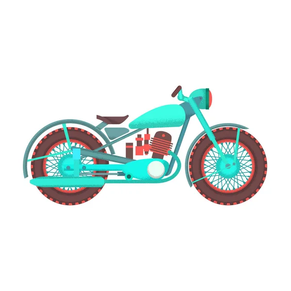 Modelo de design de logotipo de vetor de motocicleta retro. ícone de serviço de motocicleta ou bikeshop. Vetor — Vetor de Stock