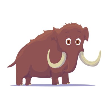 Çizgi film Hint Fili beyaz arka planda izole edildi. Vektör