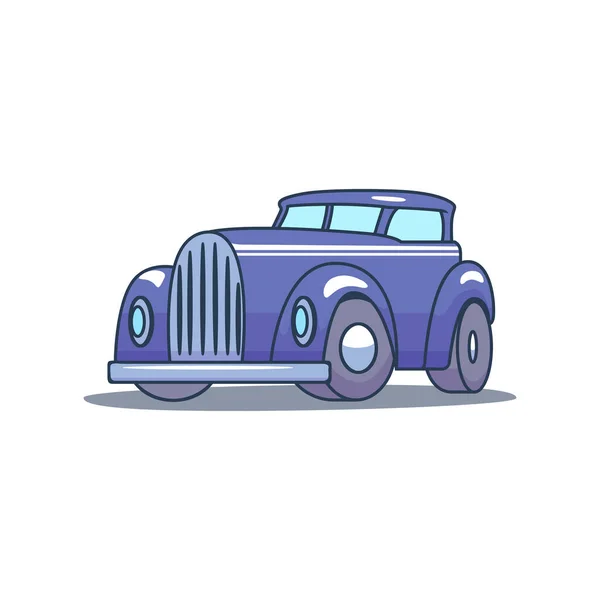 Cartoon Retro Car sobre fondo blanco. Vector — Archivo Imágenes Vectoriales
