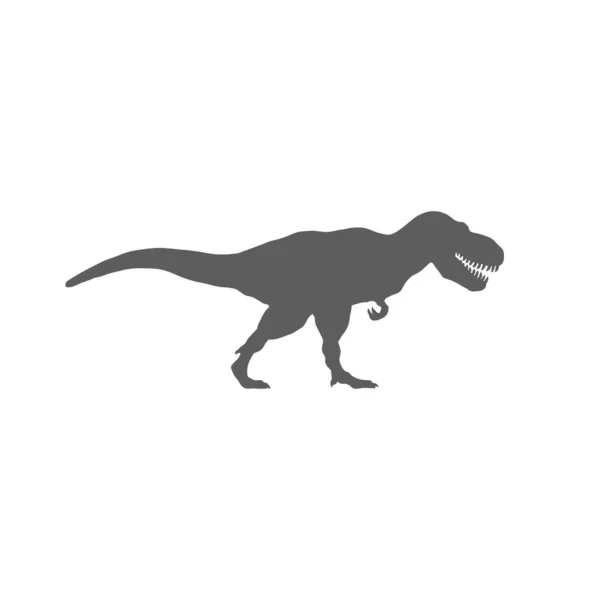 T-rex Silhouette isolated on white Background. Vector — Stock Vector