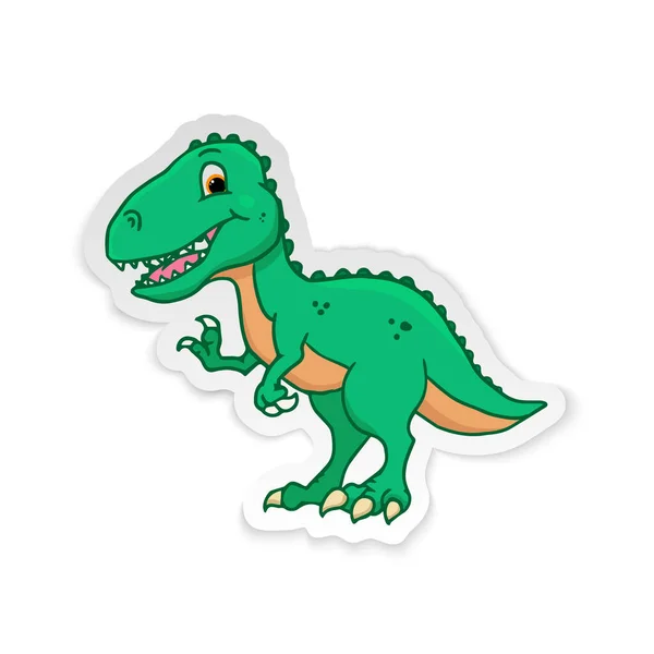 Dinosaurio lindo de dibujos animados - T-rex tyrannosaurus rex. vector — Vector de stock