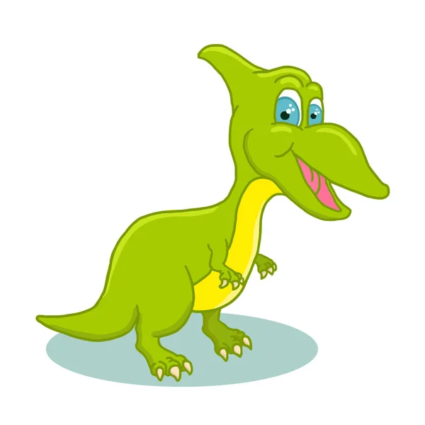 Cartoon Cute Little Baby Dinosaur Colorful. Vector — 스톡 벡터