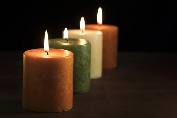 Cuatro velas de otoño —  Fotos de Stock