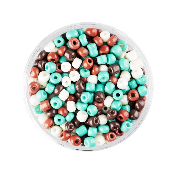 Grânulos de semente de vidro colorido — Fotografia de Stock
